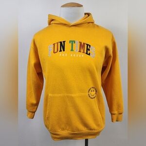 Forever 21 Men's Canary Yellow Pullover Hoody Sweatshirt Outerwear, sz SM